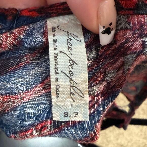 Free People Asymmetrical Aztec Boho Midi Dress - Picture 4 of 6